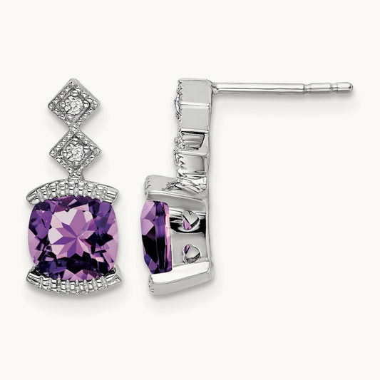 Amethyst and Diamond Earrings — photo set