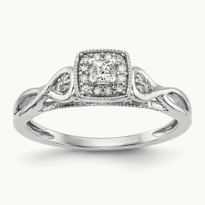 First Promise Complete Diamond Promise/Engagement Ring, 14K White Gold