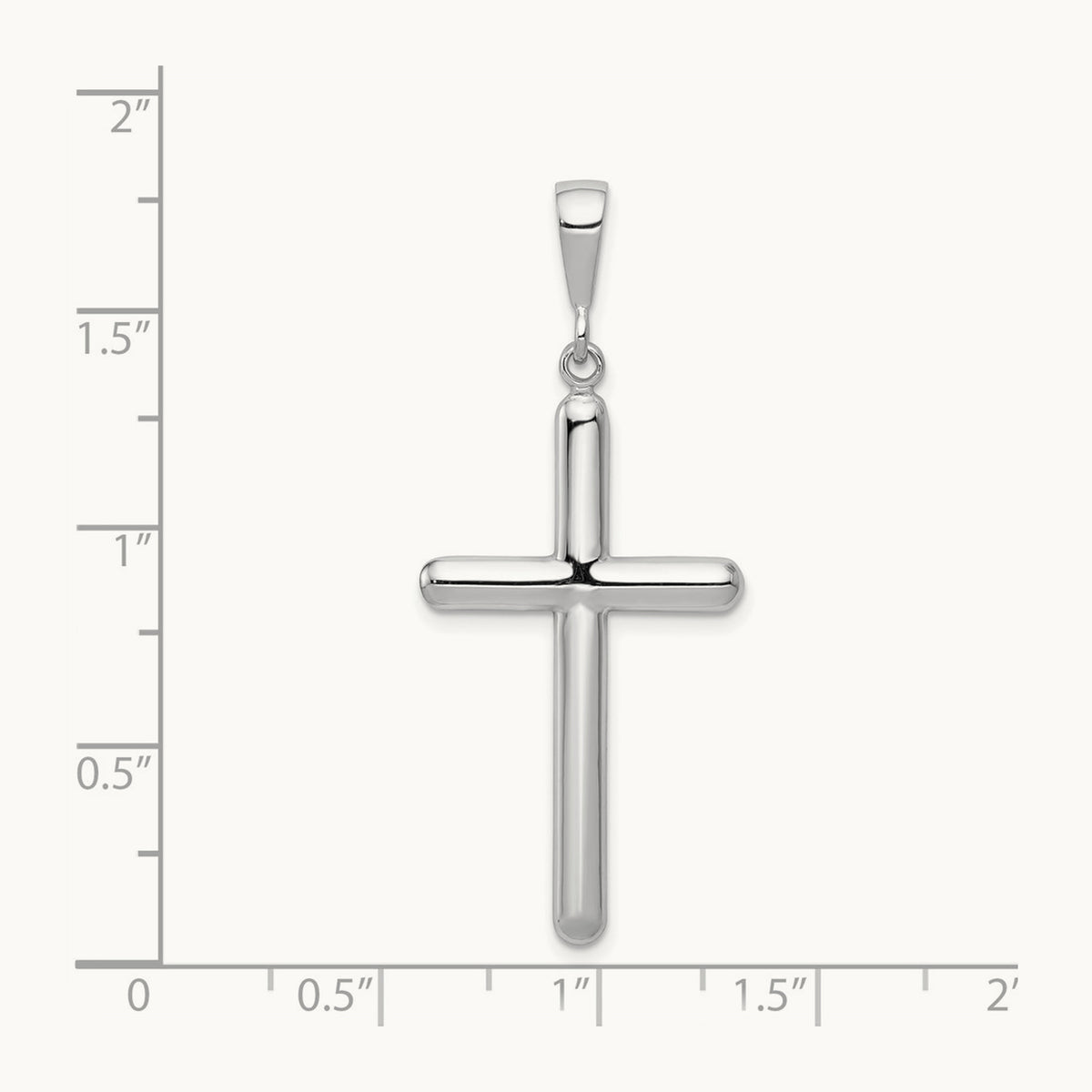 Cross Pendant, 14K White Gold