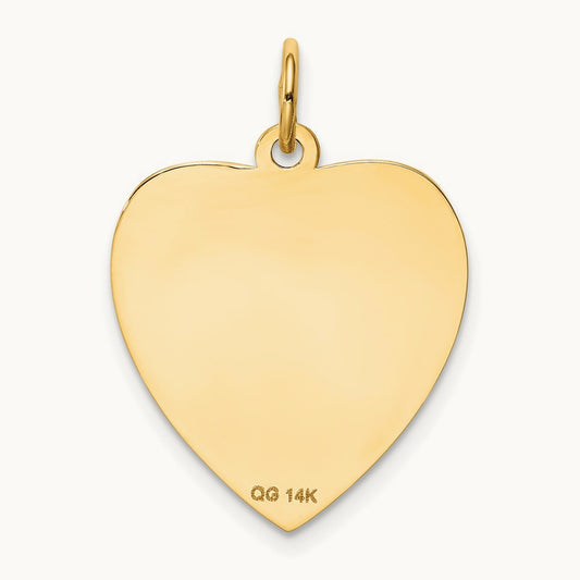 Etched .018 Gauge Engravable Heart Disc Charm — photo set