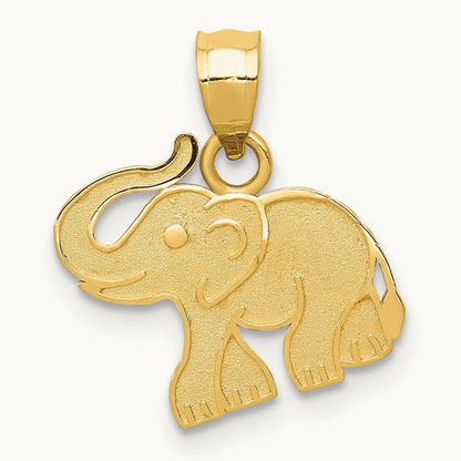 Elephant Charm, 14K