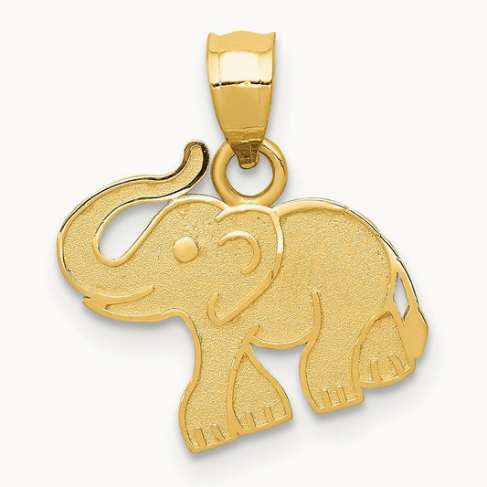 Elephant Charm, 14K