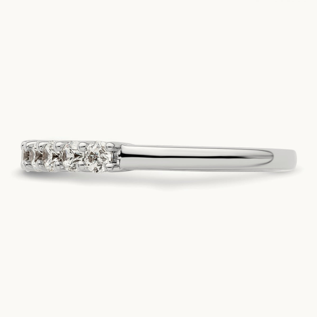 9-Stone Diamond Band, 14K White Gold