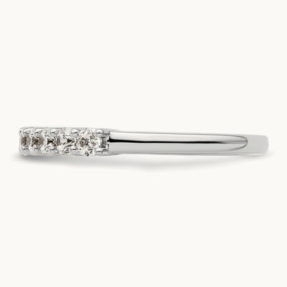 9-Stone Diamond Band, 14K White Gold