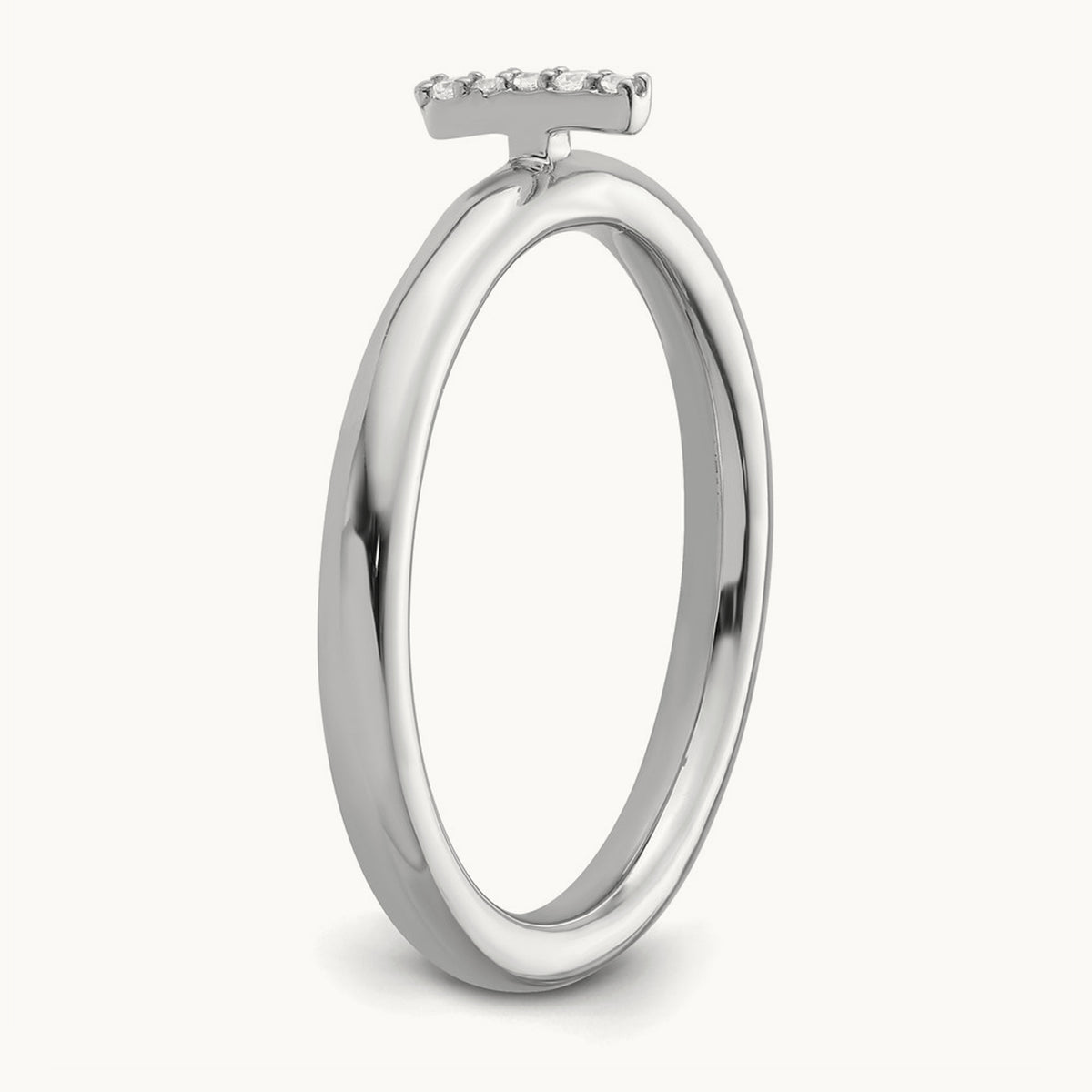 Stackable Diamond Ring — 14K White Gold, I