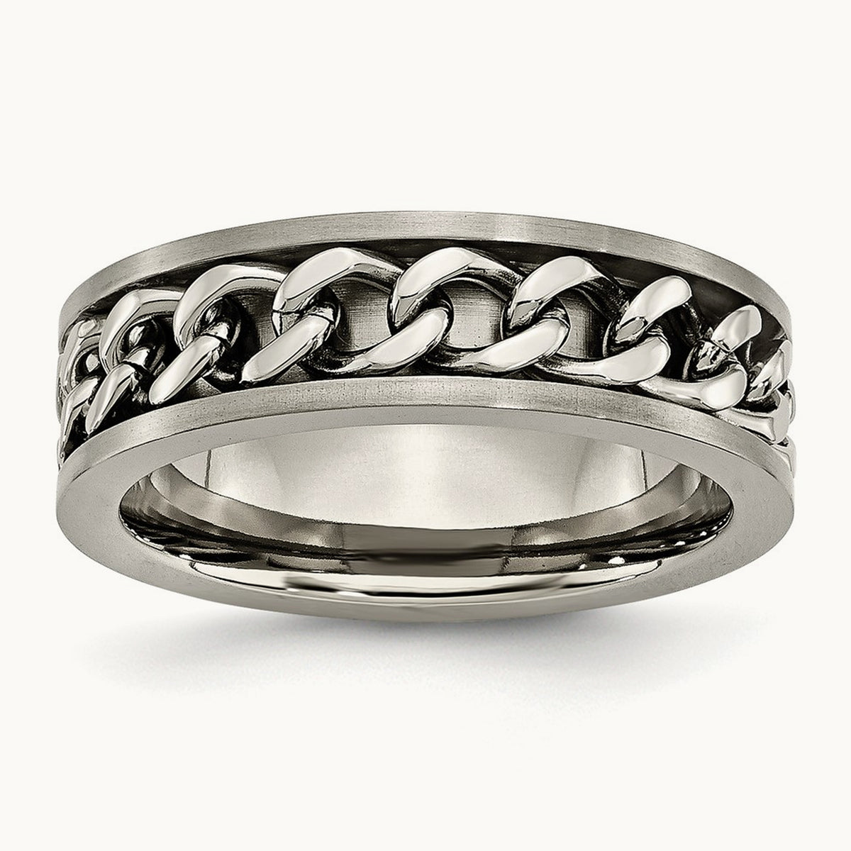 Brushed Chain Inlay Band — photo set
