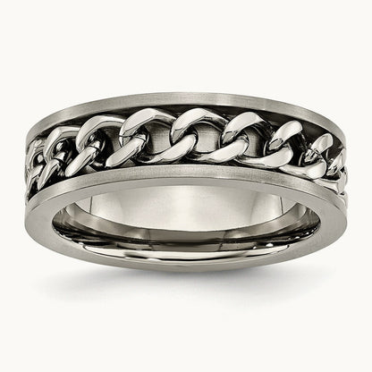 Brushed Chain Inlay Band — photo set