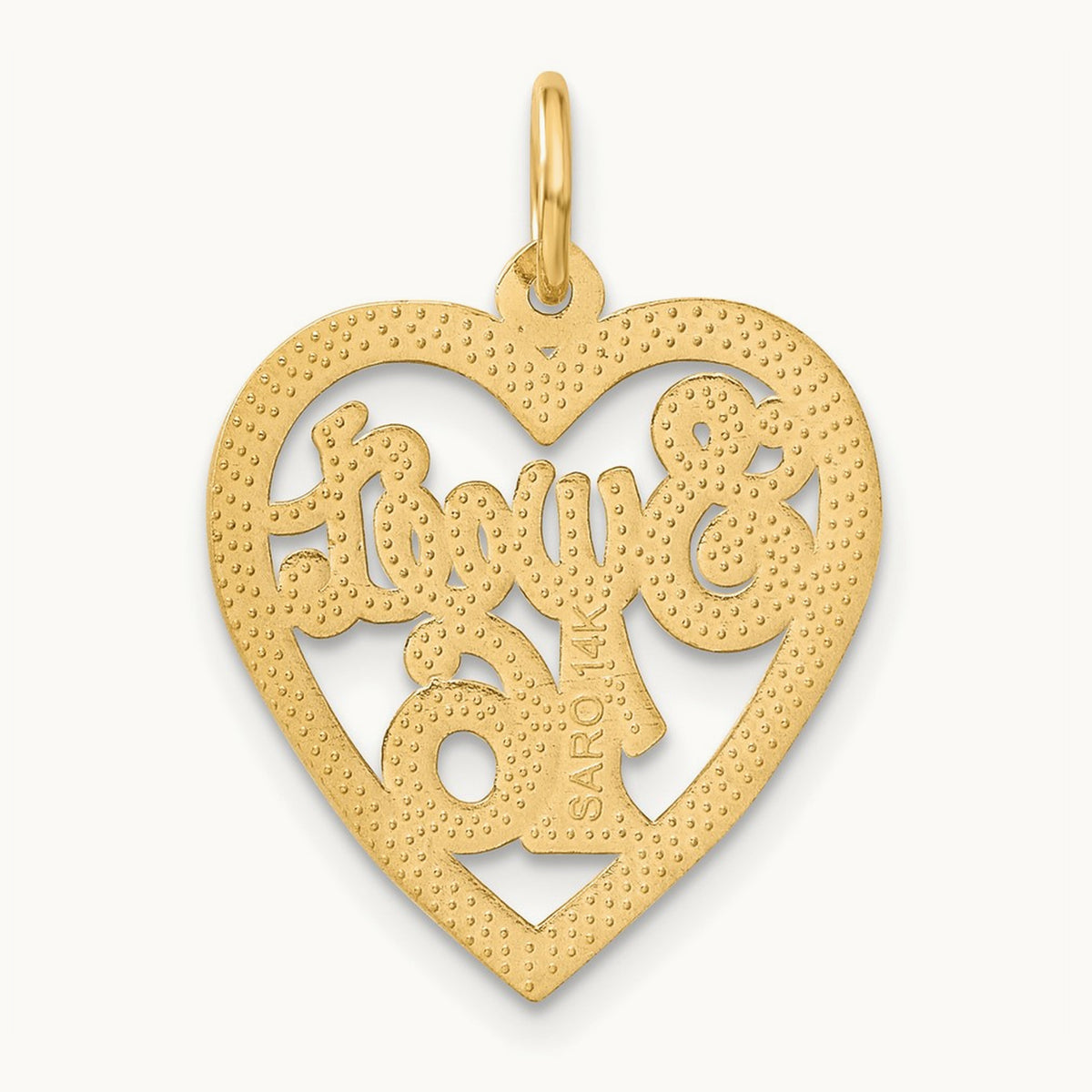 SWEET 16 in A Heart Charm, 14K