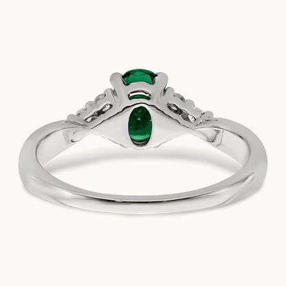 Created Emerald and Diamond Ring — photo set