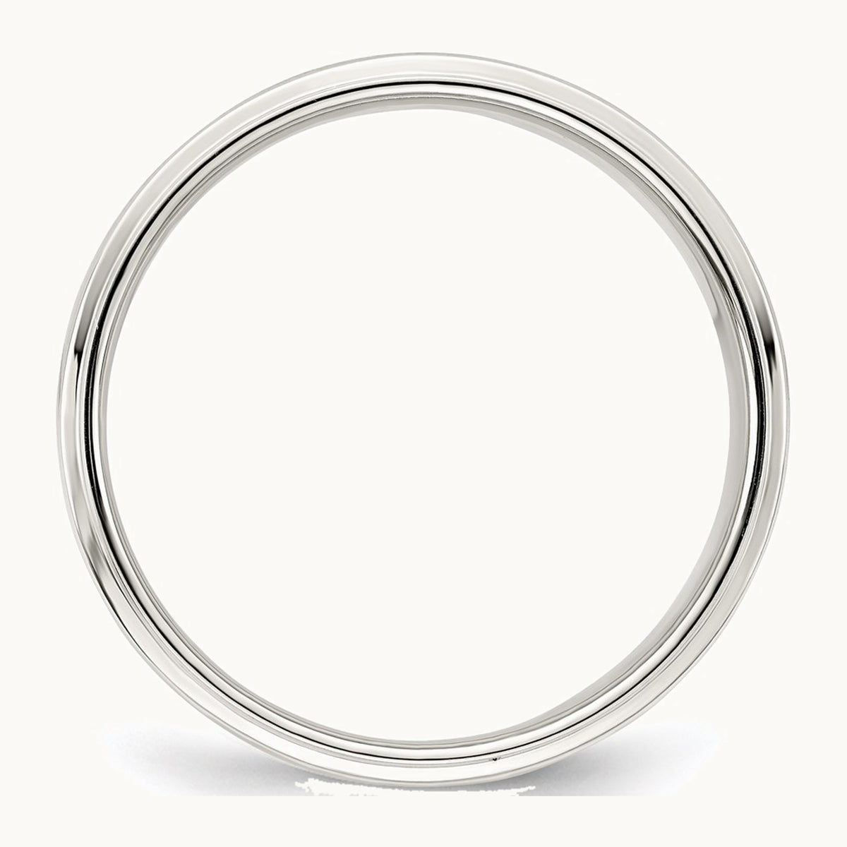 Sterling Silver 7mm Flat with Step Edge Band