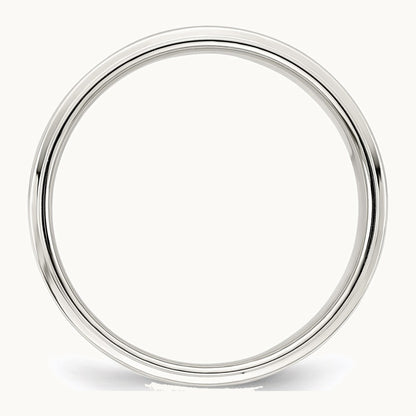 Sterling Silver 7mm Flat with Step Edge Band