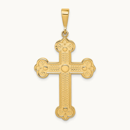 Budded Cross Pendant, 14K