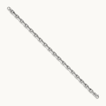 Hand-polished Fancy Link Bracelet, 5.3mm, 14K White Gold