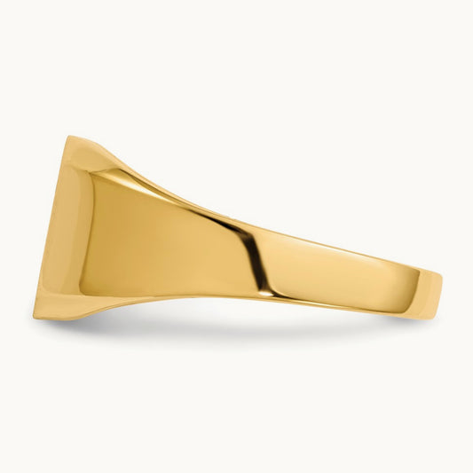 Open Back Mens Signet Ring — photo set