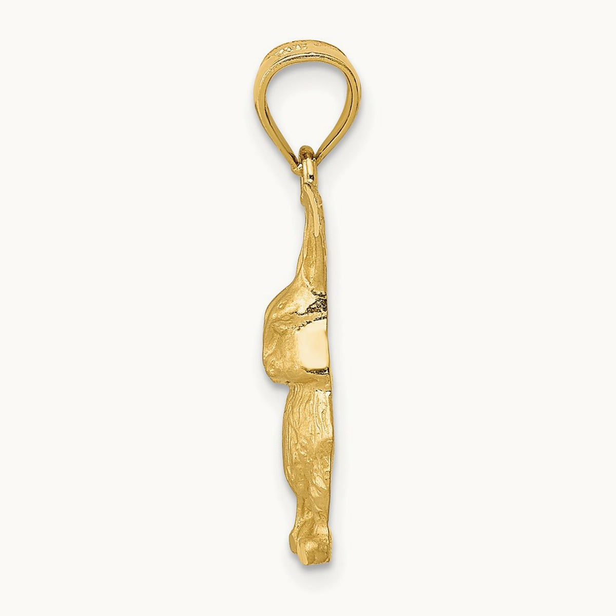 Diamond-cut Rabbit Pendant, 14K