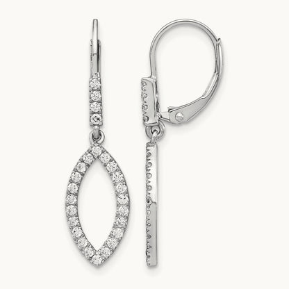 Dangle Leverback Earrings, 0.50-0.75 ct tw Lab-Grown Diamond