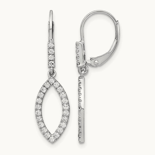 Dangle Leverback Earrings, 0.50-0.75 ct tw Lab-Grown Diamond