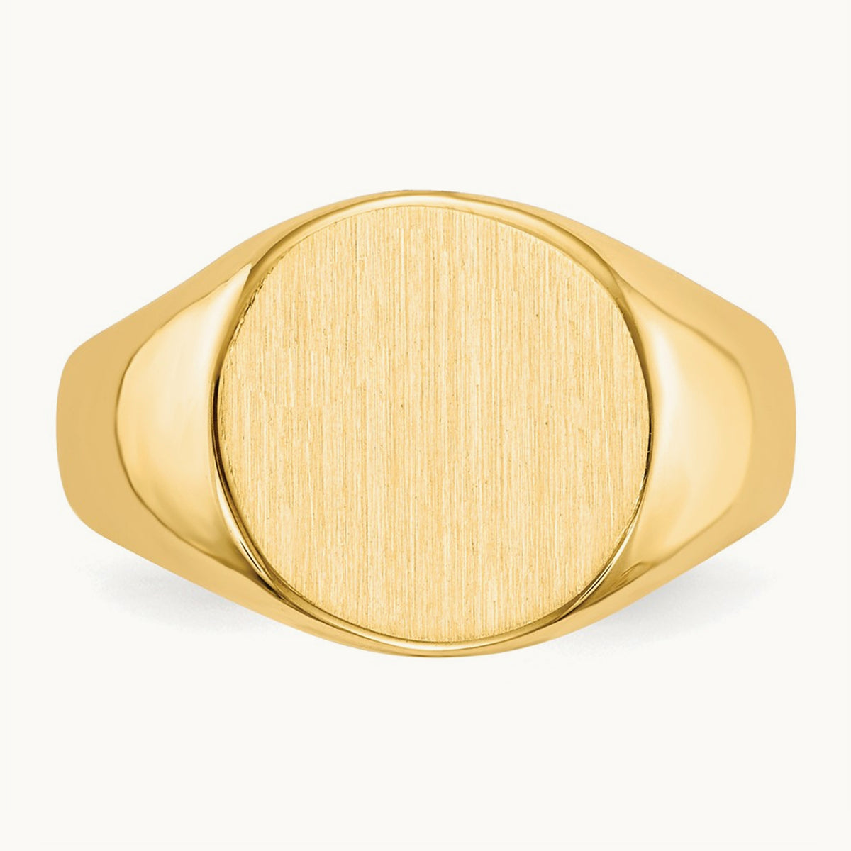 10.5x11. Closed Back Signet Ring, 0mm, 14K