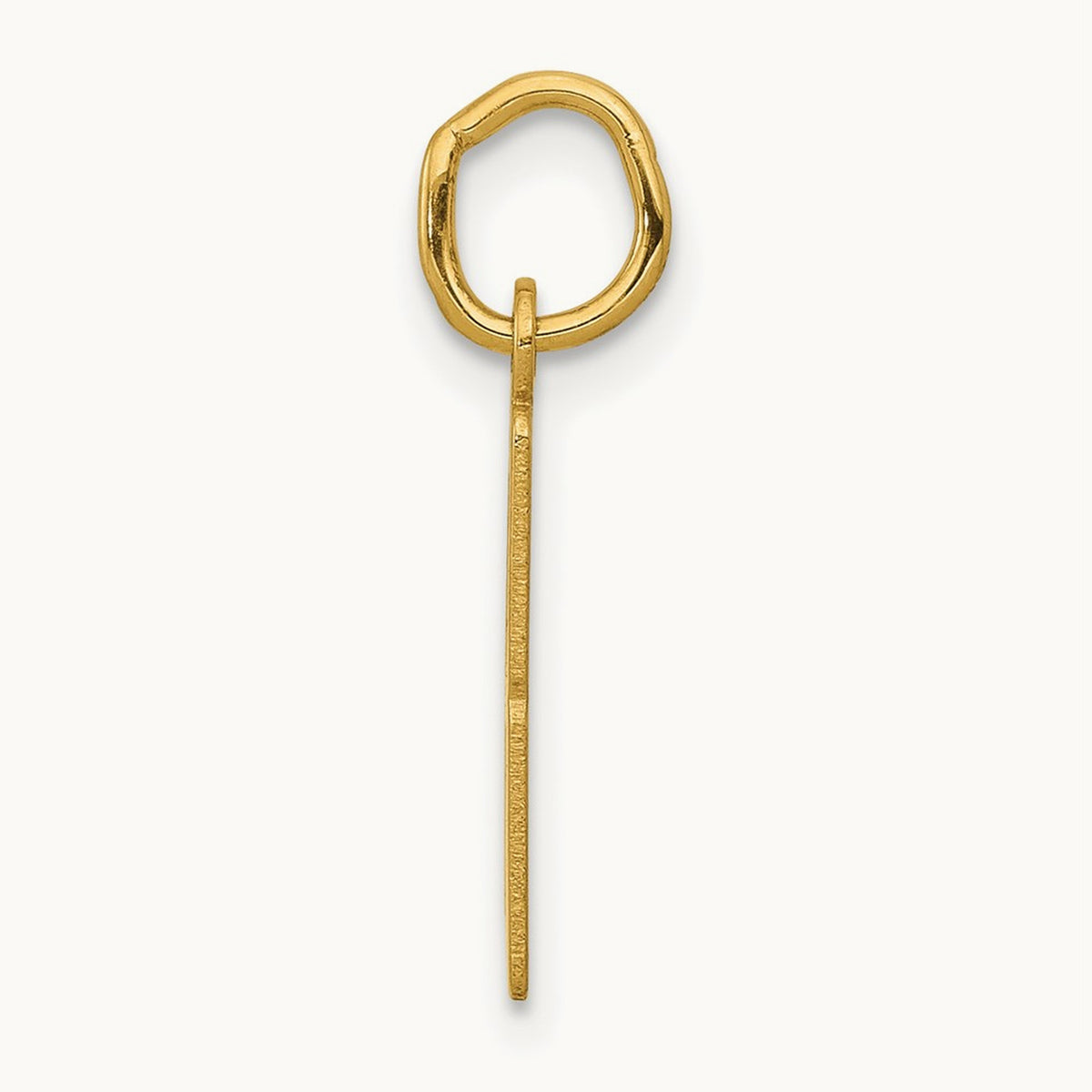 Small Elongated Number 8 Charm, 14K