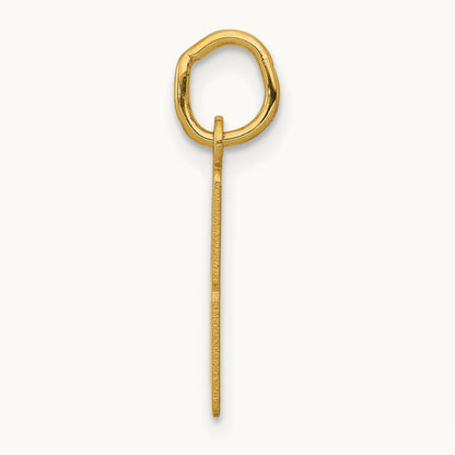 Small Elongated Number 8 Charm, 14K