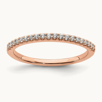 Diamond Band, 14K Rose Gold