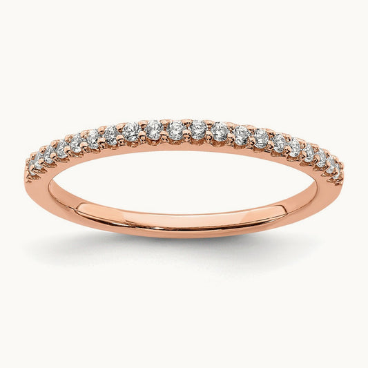 Diamond Band, 14K Rose Gold