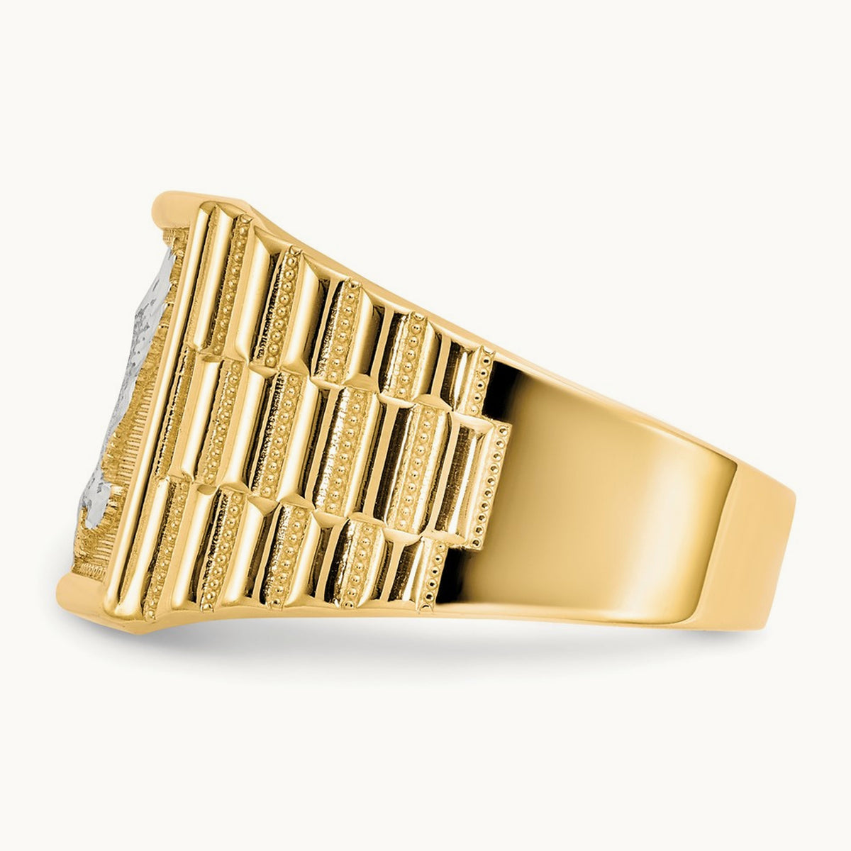 Men's Eagle Ring, 14K with Rhodium
