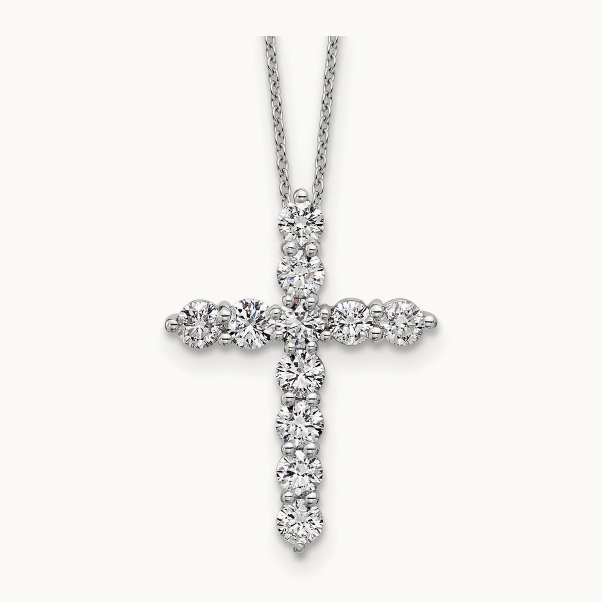 Cross Pendant Necklace, 1.50 ct tw Lab-Grown Diamond