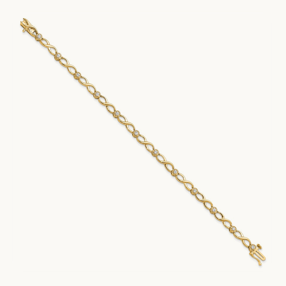 Infinity Bracelet, 0.50 ct tw Lab-Grown Diamond — 14K Yellow Gold, 7.25 in