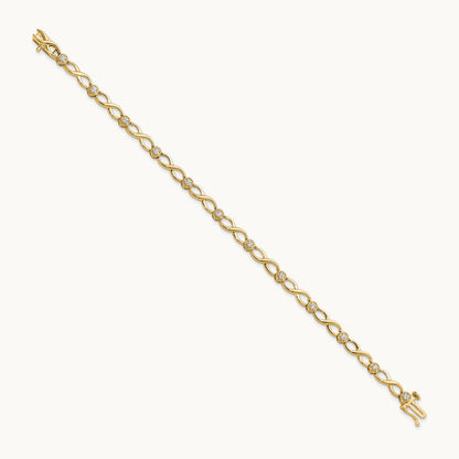 Infinity Bracelet, 0.50 ct tw Lab-Grown Diamond — 14K Yellow Gold, 7.25 in