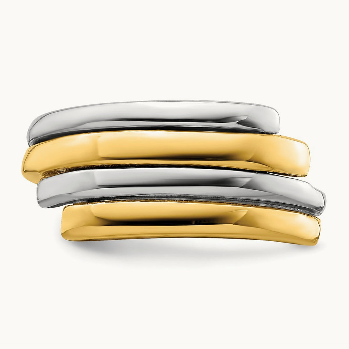 Crossover Band, 14K Two-tone
