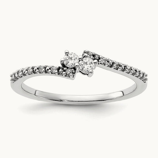 First Promise Polish Promise/Engagement Ring, 0.15 ct tw