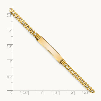 Curb Link ID Bracelet, 14K