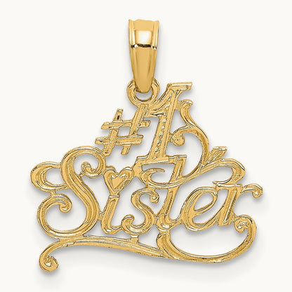 #1 SISTER Charm, 14K