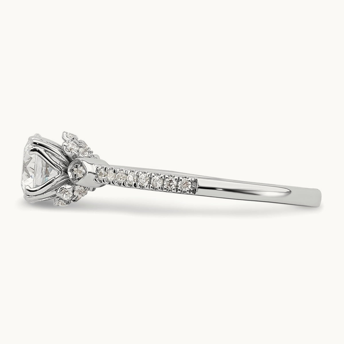 Round Semi-Mount Engagement Ring — 3/4 ct, 7