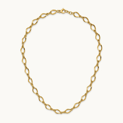 Fancy Link 18in Necklace, 14K