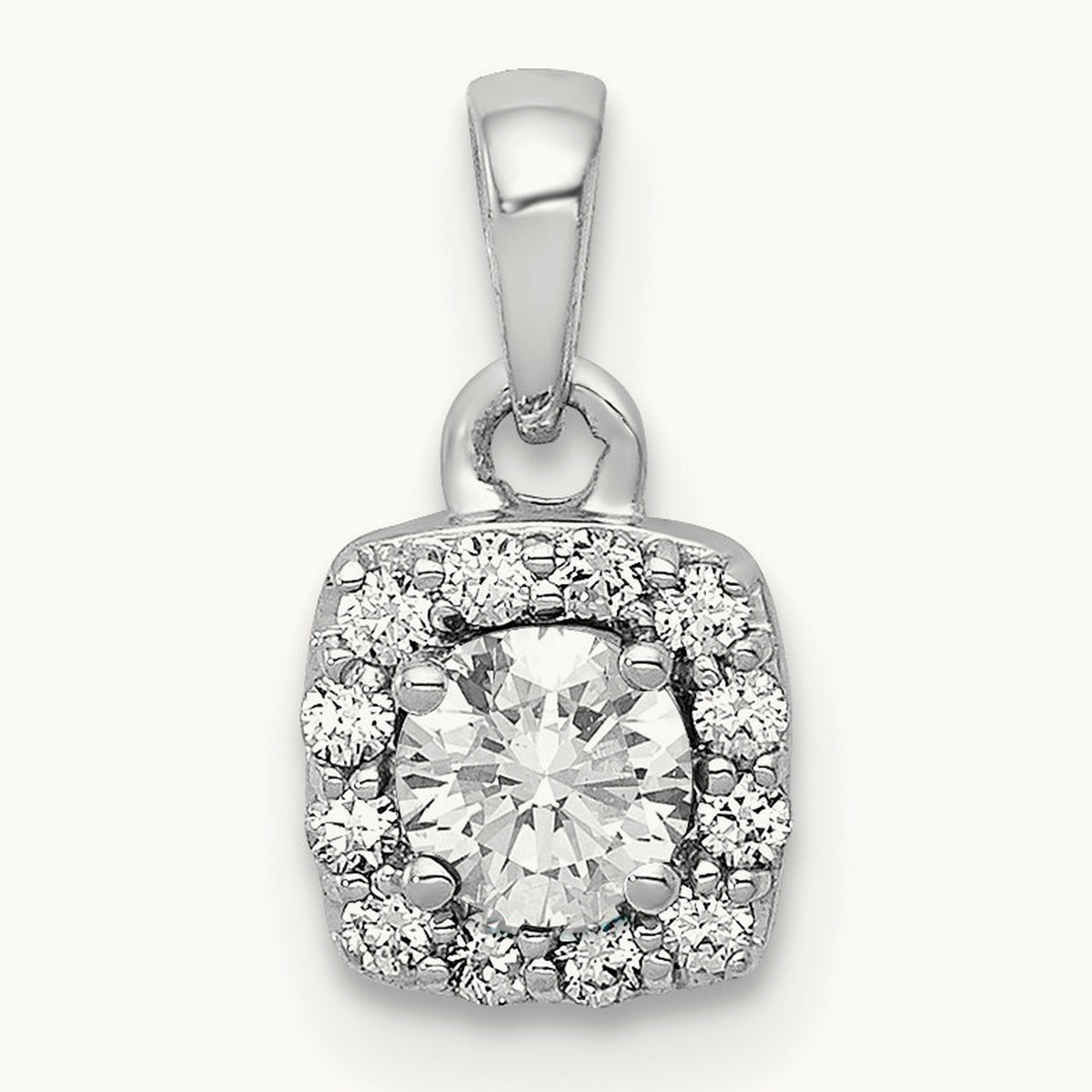 Halo Pendant, 0.25 ct tw Lab-Grown Diamond