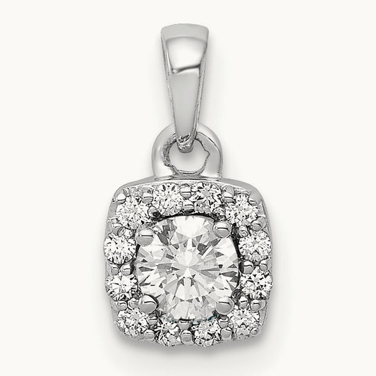 Halo Pendant, 0.25 ct tw Lab-Grown Diamond
