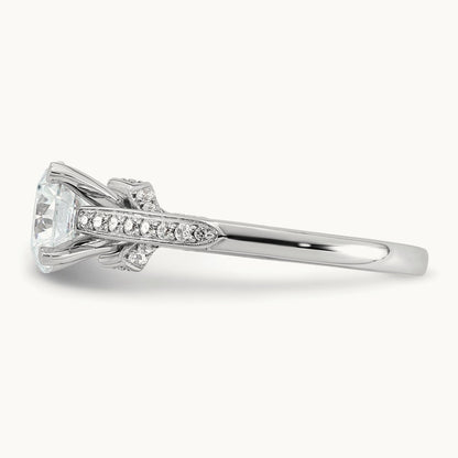 Round Engagement Ring, 1.75 ct tw Lab-Grown Diamond