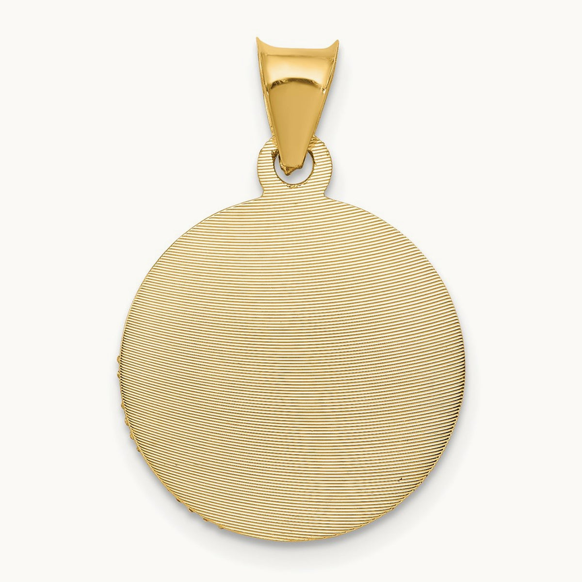 w/Rose and White Rhodium D/C Sagrado Corazon Pendant, 14K