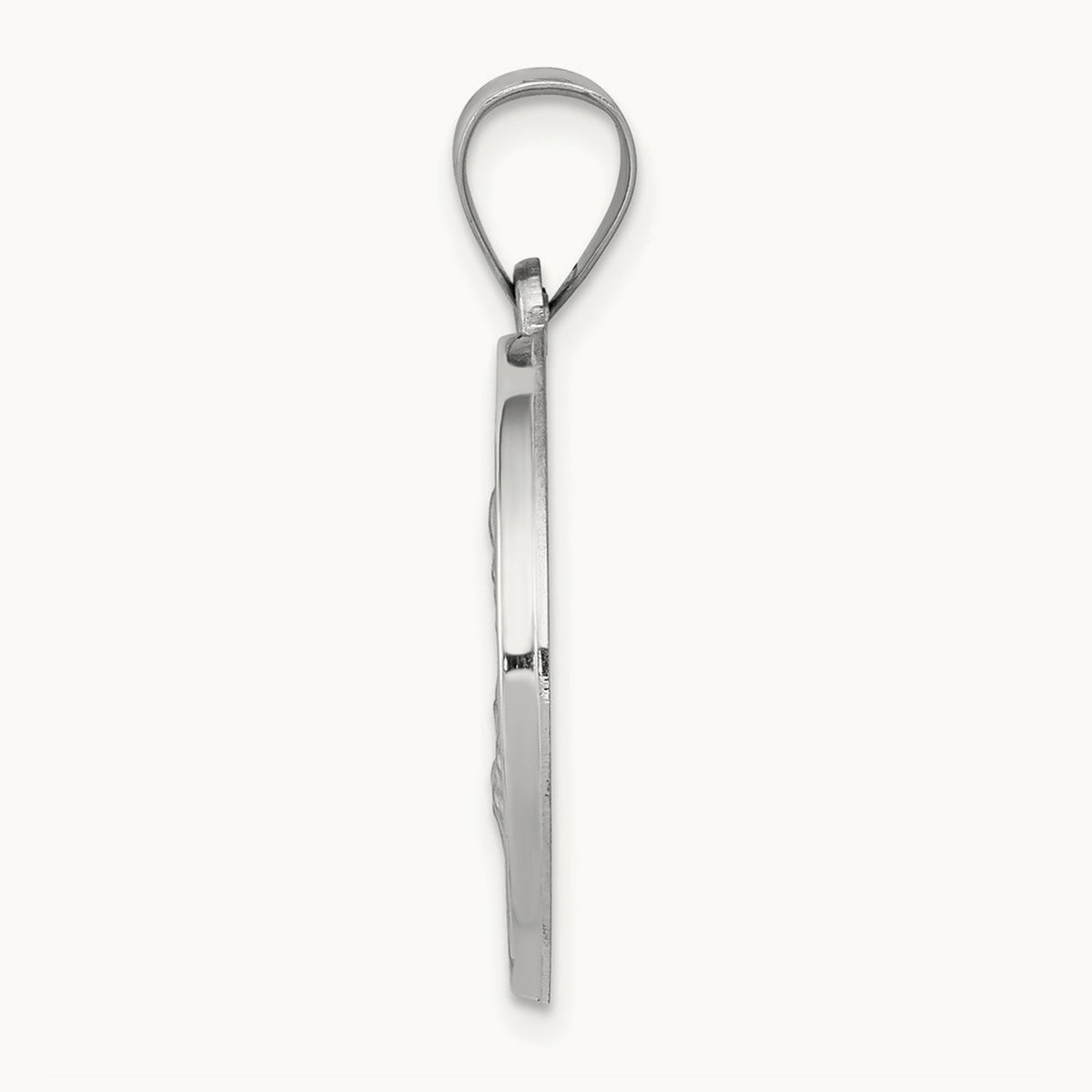 Polished and Satin St Joseph Medal Hollow Pendant — photo set