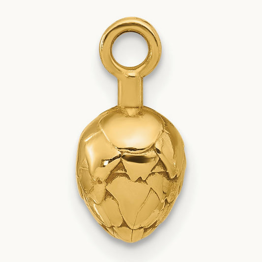 Fancy Artichoke Charm, 14K Yellow Gold