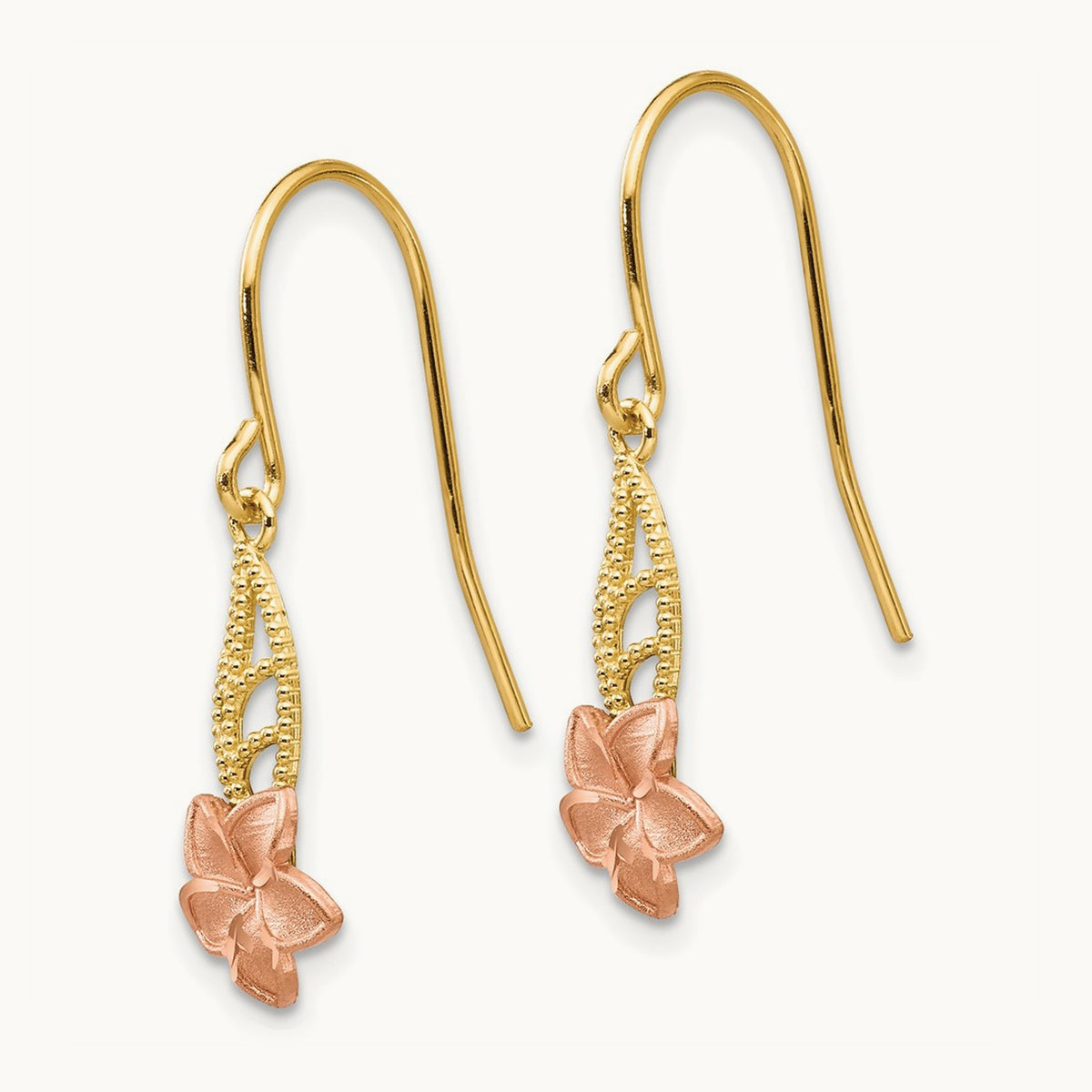 Fancy Plumeria Dangle Earrings — photo set