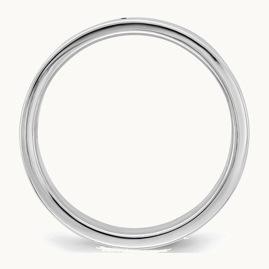 Sterling Silver Rhodium-plated 7mm Flat Band
