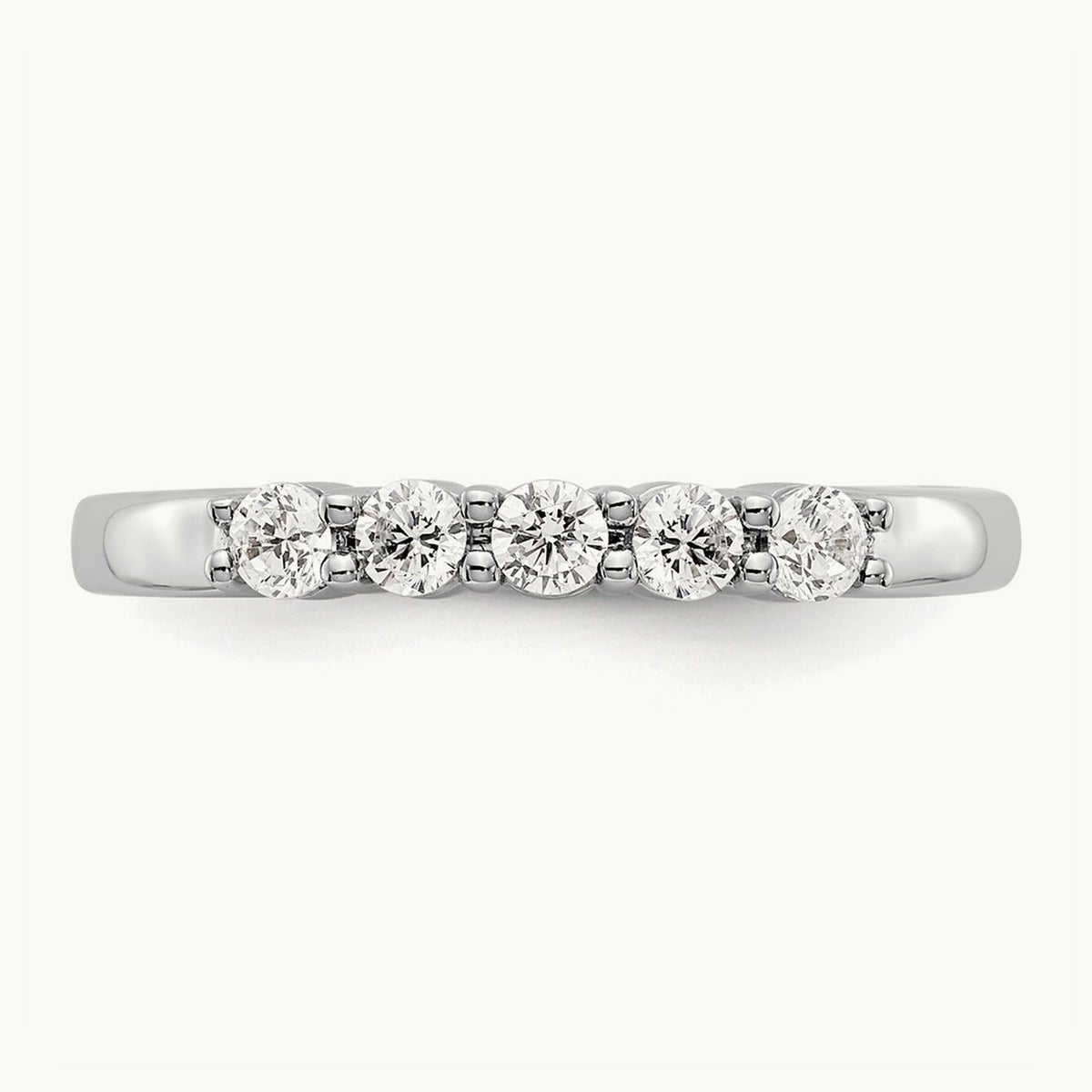 5-Stone Diamond Band, 14K White Gold