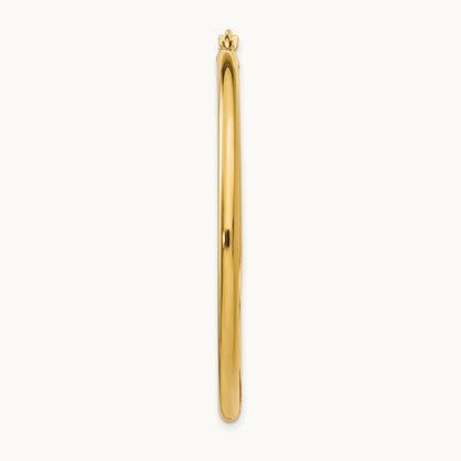 Single 14K Polished Lightweight Tube Hoop Earring, 2.5mm