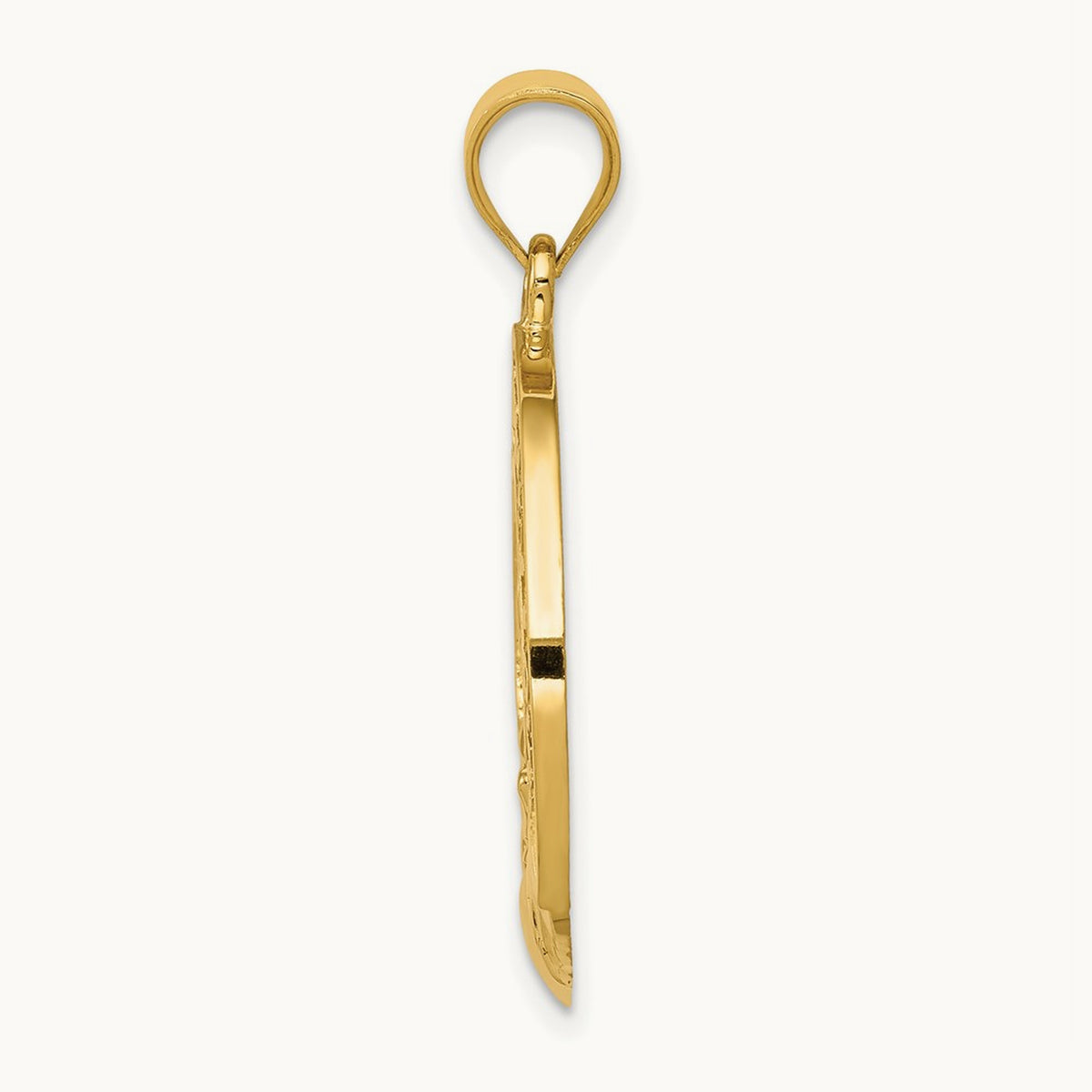 Claddagh Leaf Charm, 14K