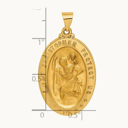 Saint Christopher Medal Hollow Pendant — photo set