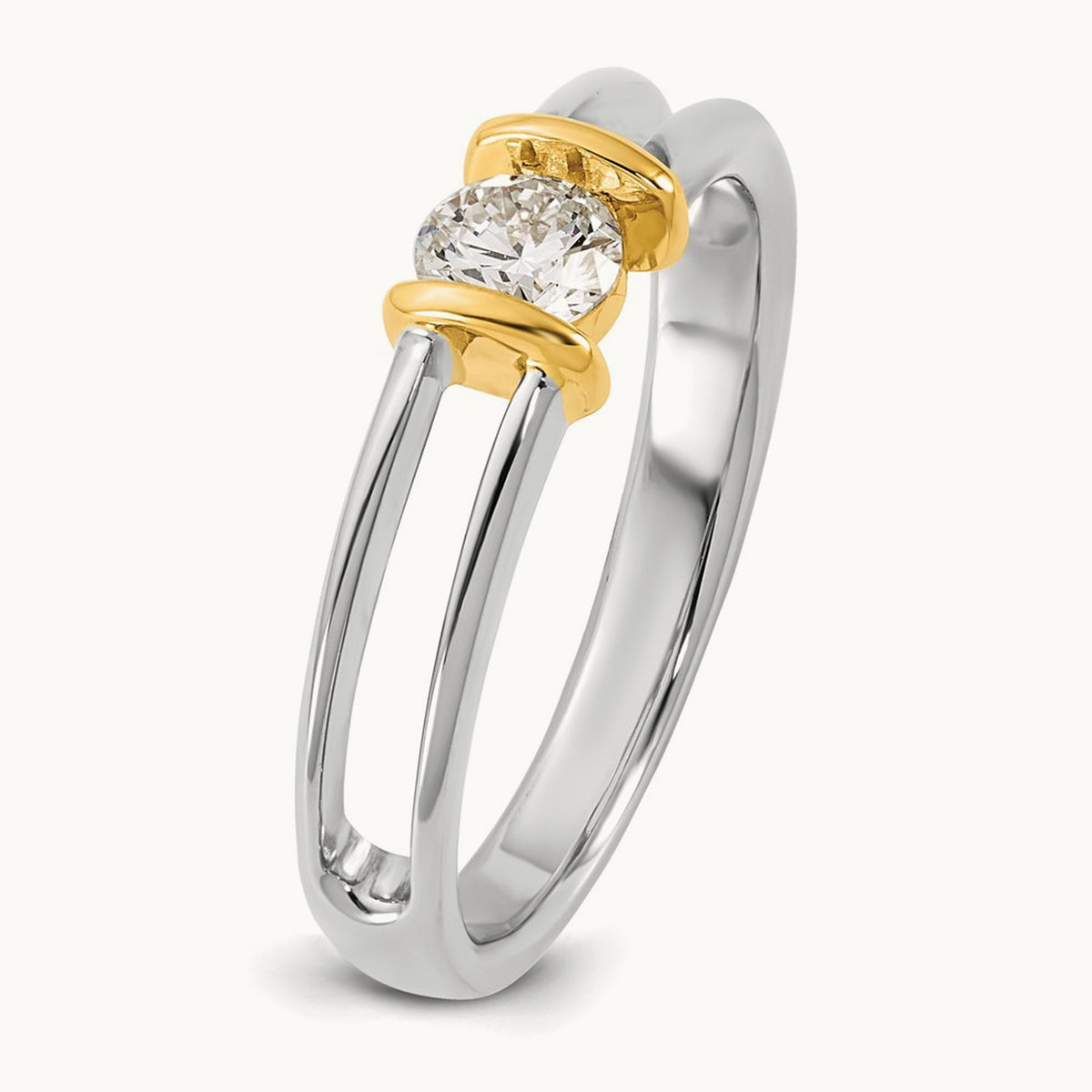 .33ct Ladies Diamond Wedding Band, 14K Two-tone