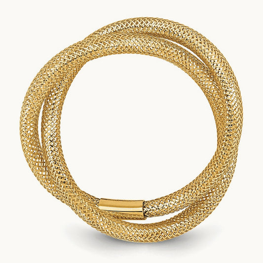 Twisted Woven Ring — 14K Yellow Gold